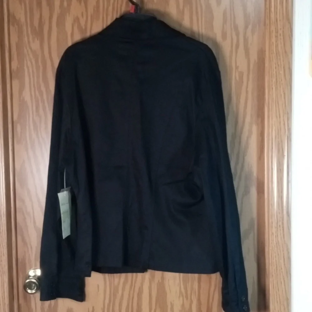 I.Q. Authentic Brand Elegant Black Women's Jacket, Festival, Retro, Grandma Core - Picture 4 of 13
